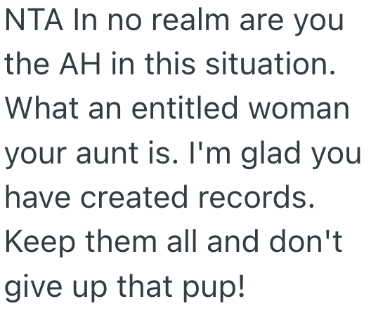 Screenshot 2025 03 10 at 10.21.51 PM A Family Took In Their Aunts Dog They Thought It Was For Keeps, But When She Wanted It Back, They Had To Make A Tough Choice